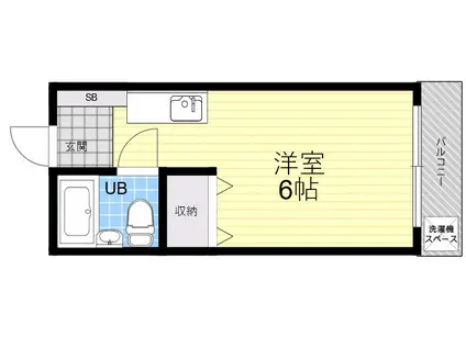 サンハイツ(ワンルーム/1階)の間取り写真