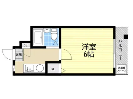 スペーシャス多田(1K/2階)の間取り写真