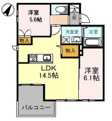 LOOP RESIDENCE(2LDK/3階)の間取り写真