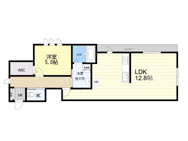 CASA笠屋(1LDK/2階)の間取り写真
