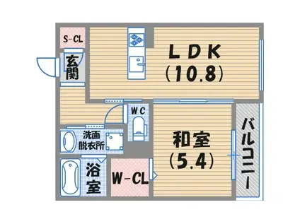 Y`S COURT(1LDK/3階)の間取り写真