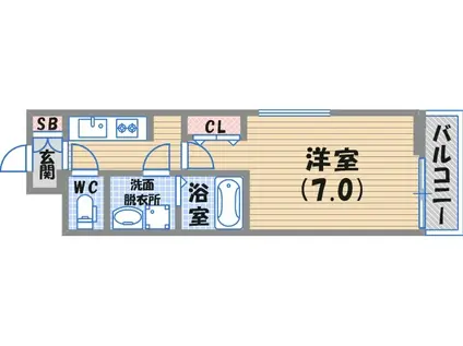 ヒルズコート ウエガハラ(1K/1階)の間取り写真