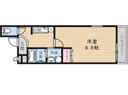 フジパレス宝塚南1番館(1K/2階)の間取り写真