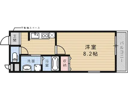 フジパレス宝塚南3番館(1K/1階)の間取り写真