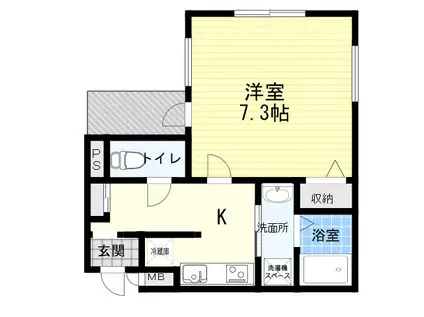 モレス・ヴィラ西宮北口(1K/3階)の間取り写真