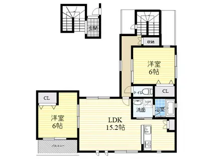 CEREZO(2LDK/2階)の間取り写真