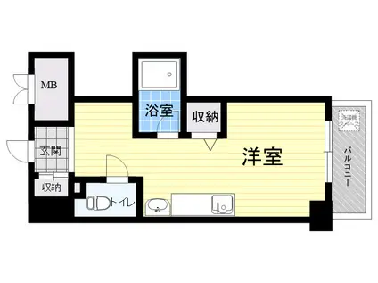グロース西宮北口(ワンルーム/3階)の間取り写真