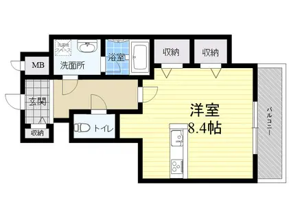ブランTAT西宮江上町(ワンルーム/2階)の間取り写真