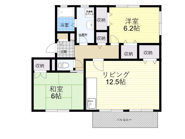 モンマルトル(2LDK/1階)の間取り写真