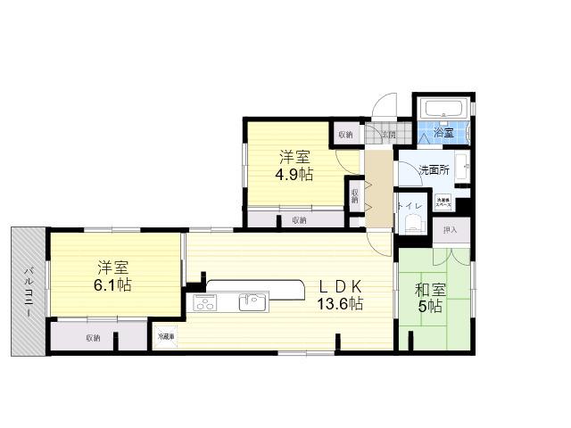 MAISON CONFORT甲子園(3LDK/2階)の間取り写真