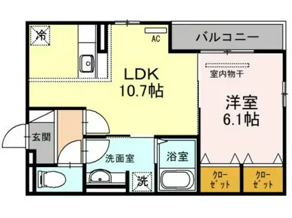 ルミナーレ(1LDK/2階)の間取り写真