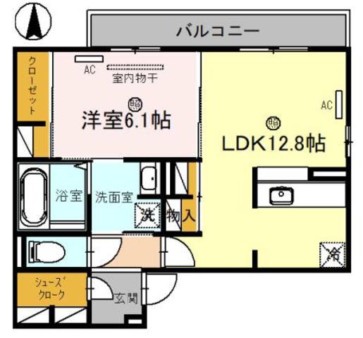 アルカンシエル(1LDK/2階)の間取り写真