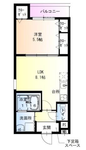 フジパレスJR西宮駅北(1LDK/2階)の間取り写真