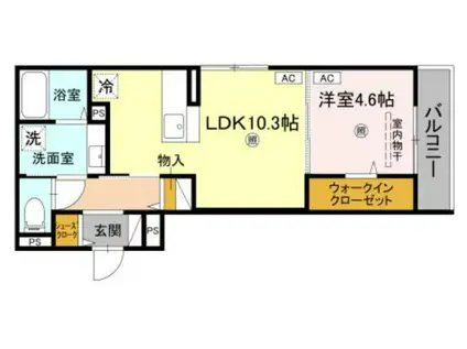 MAISON DE 青木(1LDK/2階)の間取り写真