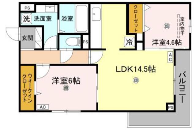 MAISON DE 青木(2LDK/2階)の間取り写真