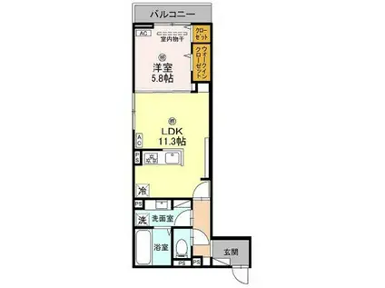 ラ フレーズ(1LDK/3階)の間取り写真