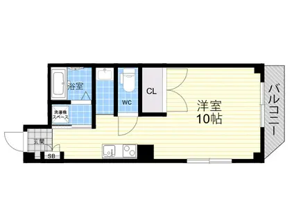 ハウスリーブス(1K/3階)の間取り写真