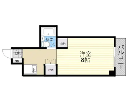 第1冨久井ハイツ(ワンルーム/5階)の間取り写真