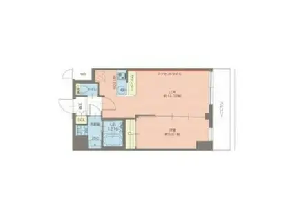 プレジオ西宮北口(1LDK/4階)の間取り写真