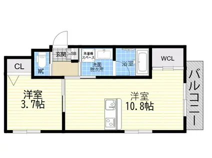 GRAN KOBELIA津門大箇町(1LDK/3階)の間取り写真