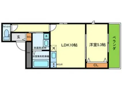 T-TRAD CASA(1LDK/2階)の間取り写真