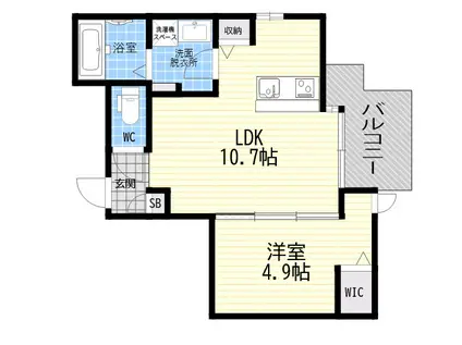 ブリアン西宮(1LDK/1階)の間取り写真