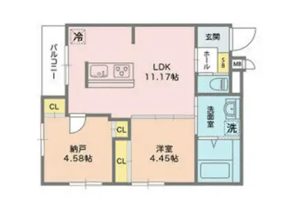 ヴェルデ大森(2LDK/3階)の間取り写真