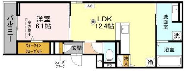 COCOONIA(1LDK/3階)の間取り写真