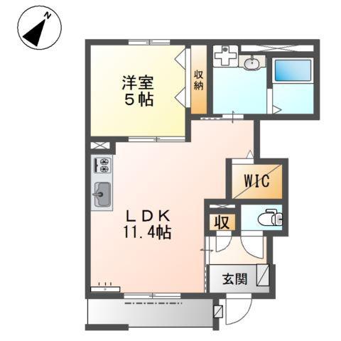 ルナテラス甲子園(1LDK/1階)の間取り写真