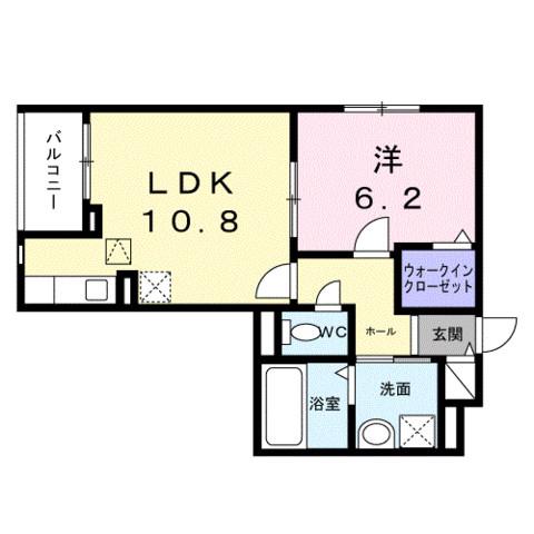 ルーチェ(1LDK/1階)の間取り写真