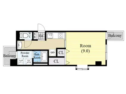 キャピタルライフ(1K/7階)の間取り写真