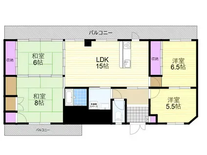 クレイバーハイツ本庄(4LDK/1階)の間取り写真
