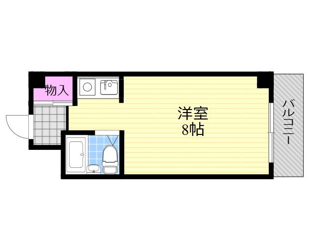 グリーンハイツ大桐(ワンルーム/3階)の間取り写真