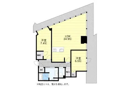 BRILLIA TOWER堂島(3LDK/16階)の間取り写真