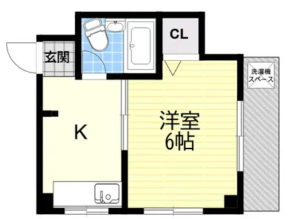 パークサイド桜井(1K/3階)の間取り写真