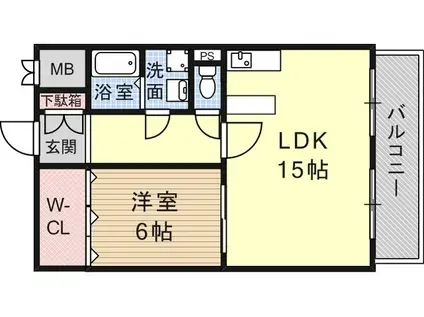 イマキタハイツ18(1LDK/3階)の間取り写真