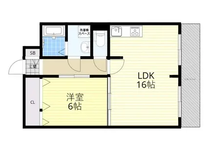 イマキタハイツ18(1LDK/2階)の間取り写真