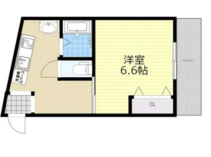 メゾンフジ(1K/3階)の間取り写真