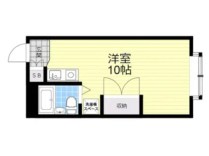 額田奥田ハイツ(ワンルーム/2階)の間取り写真