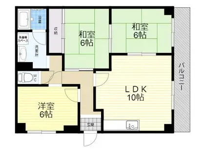 ハイツエリカ(3LDK/1階)の間取り写真