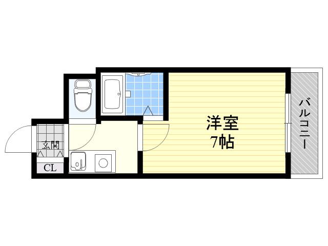 VOX東園田レジス(1K/3階)の間取り写真