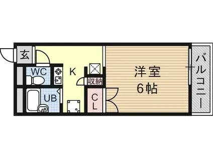 レオパレス松川(1K/2階)の間取り写真