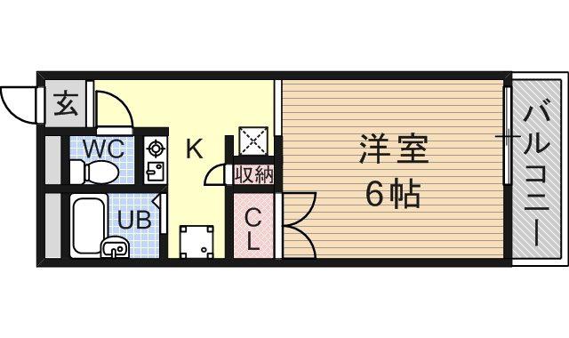 レオパレス松川(1K/2階)の間取り写真