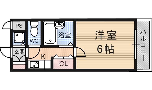 アーバンアメニティ(1K/2階)の間取り写真