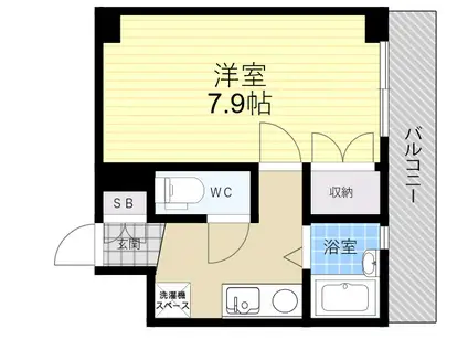 グレースヴィラ園田3(1K/3階)の間取り写真