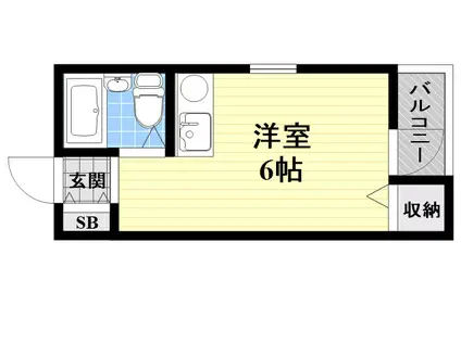 リーフエイジ園田(ワンルーム/3階)の間取り写真
