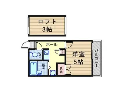 レオパレスエルザ(1K/2階)の間取り写真