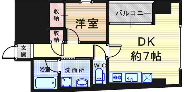LAULEA(1DK/2階)の間取り写真