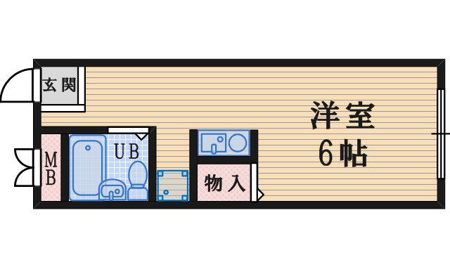 メゾンソラチ(ワンルーム/1階)の間取り写真