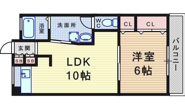 丸永マンション(1LDK/2階)の間取り写真